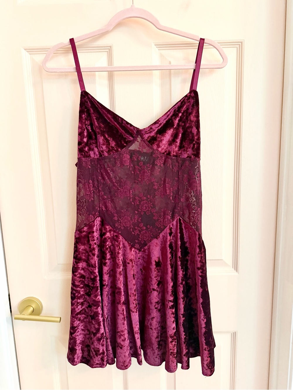 NWT purple velvet widow dress